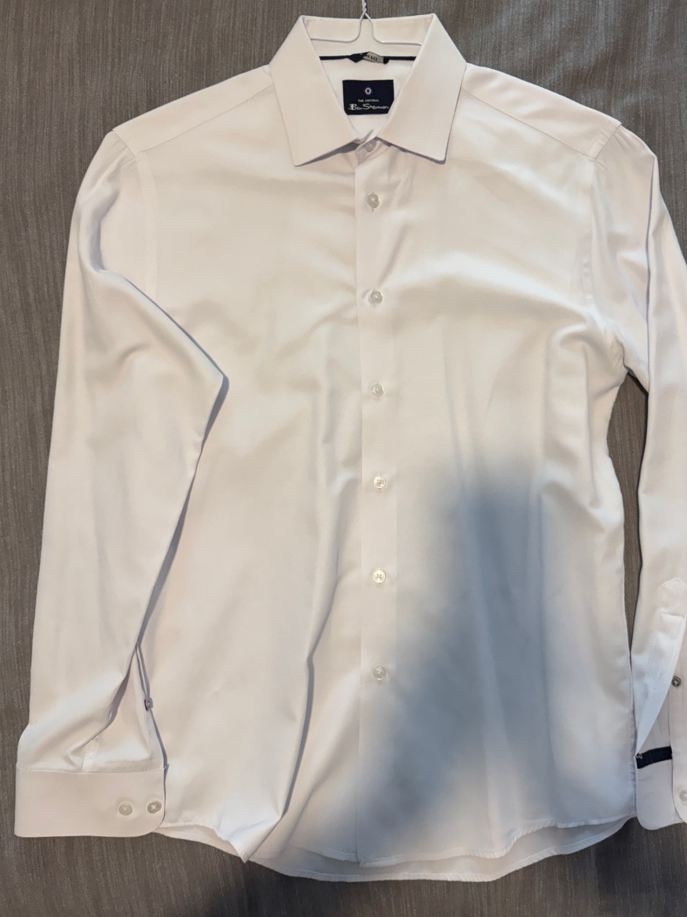 Ben Sherman White Men's Dress Shirt - Spread Collar